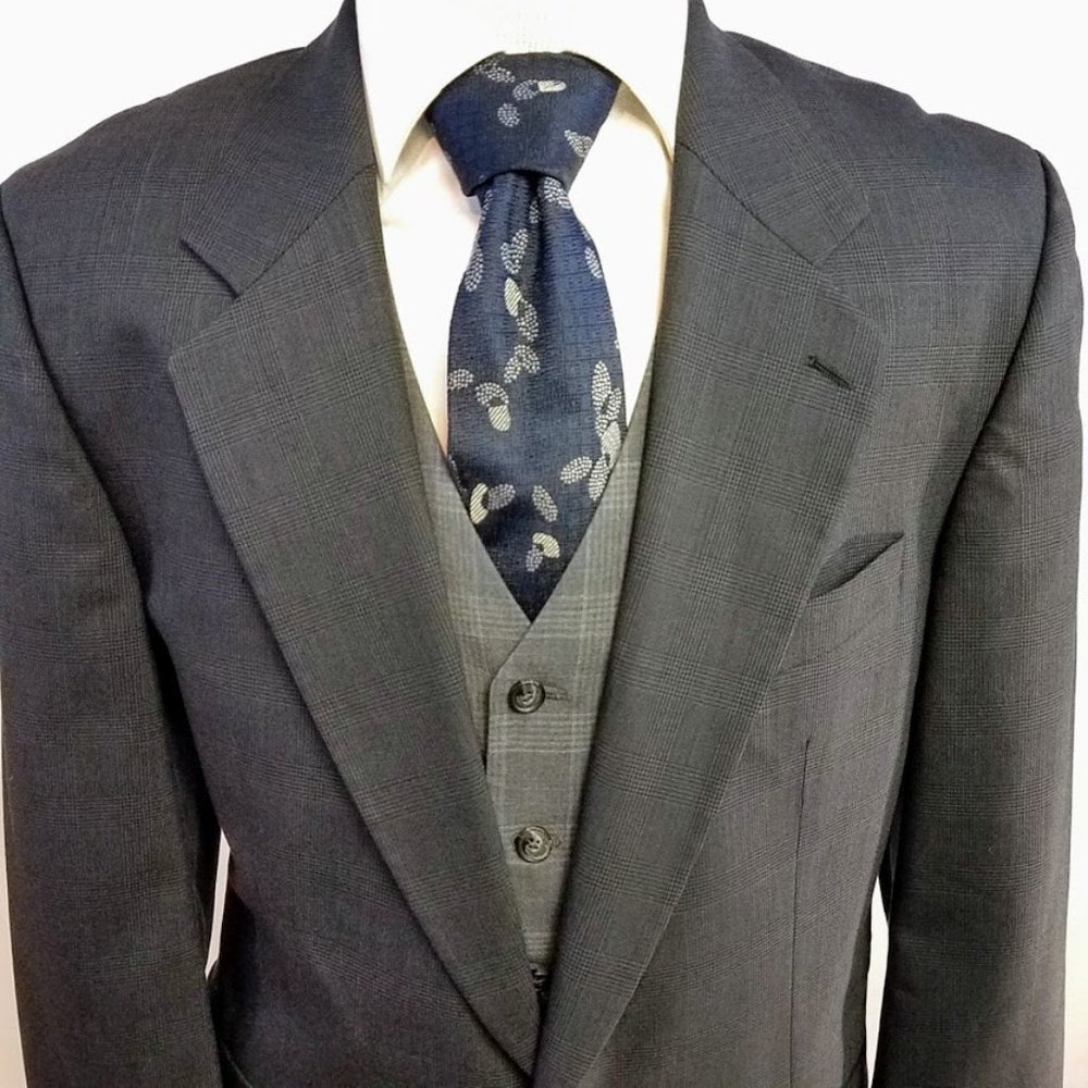 Britches Glenplaid Check Wool Blazer 42S